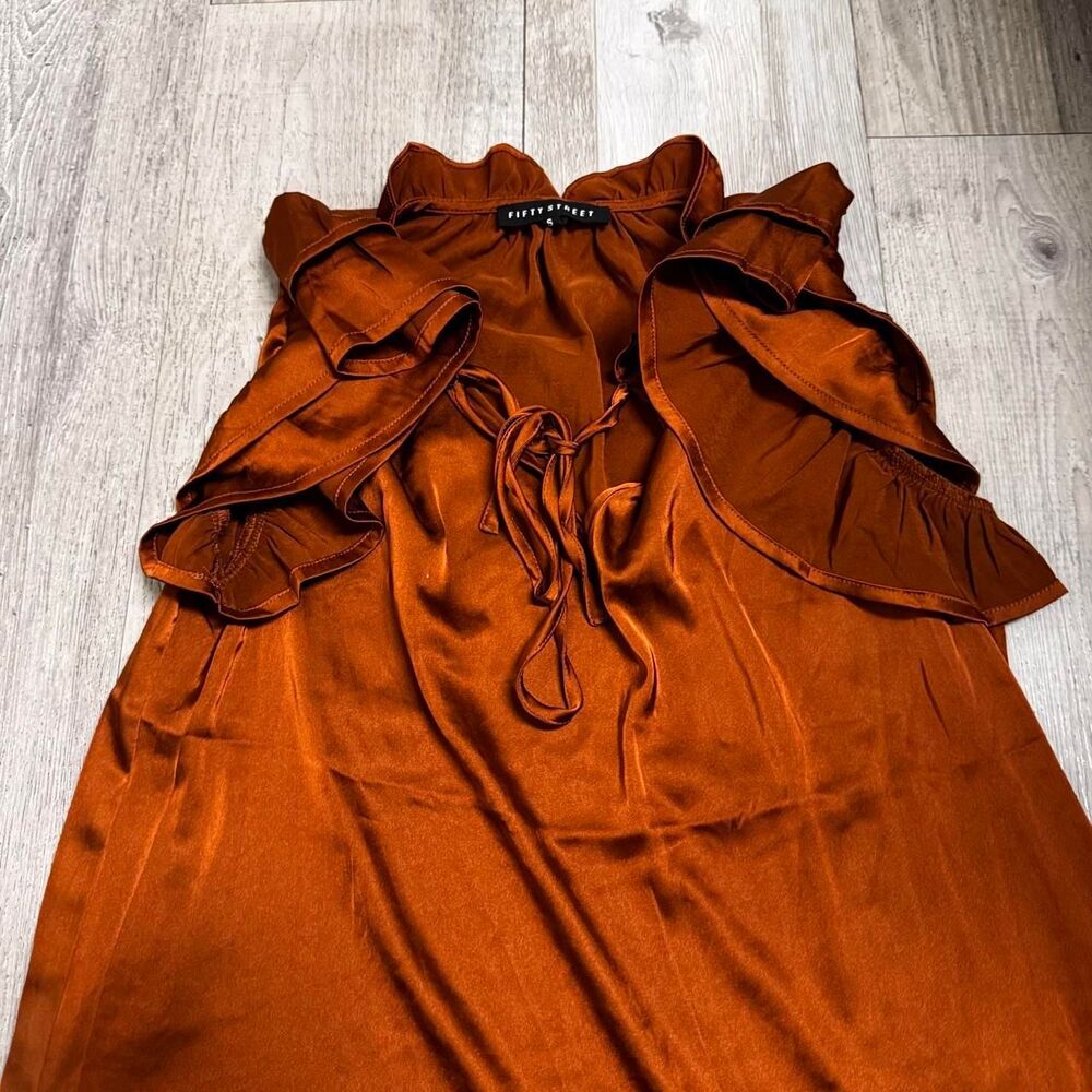 Unbranded Women's Orange and Brown Blouse